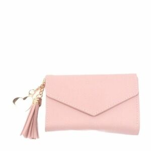Minimalist Purse with Tassel and Golden Heart Pink
